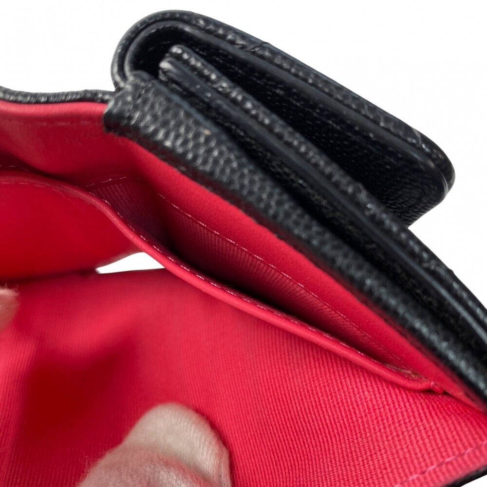 CHANEL Authentic Black Caviar Leather Logo Wallet - Picture 9 of 16